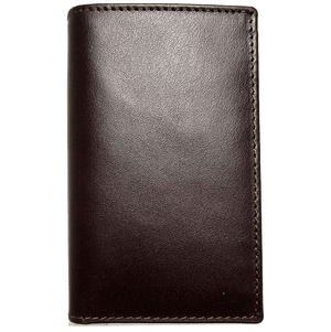 Mini Buffed Leather Billfold Wallet Brown