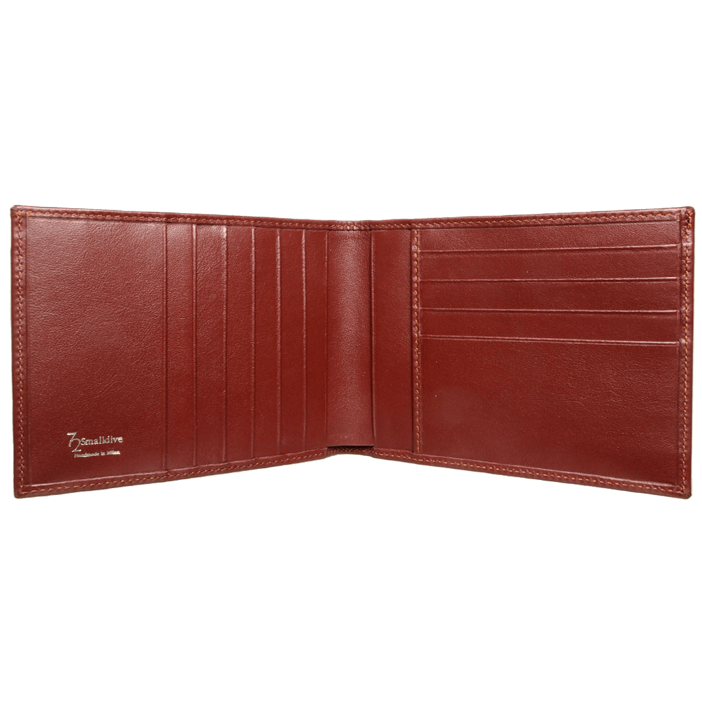 10 Credit Card Buffed Leather Billfold Brown