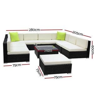 10PC Outdoor Lounge Set