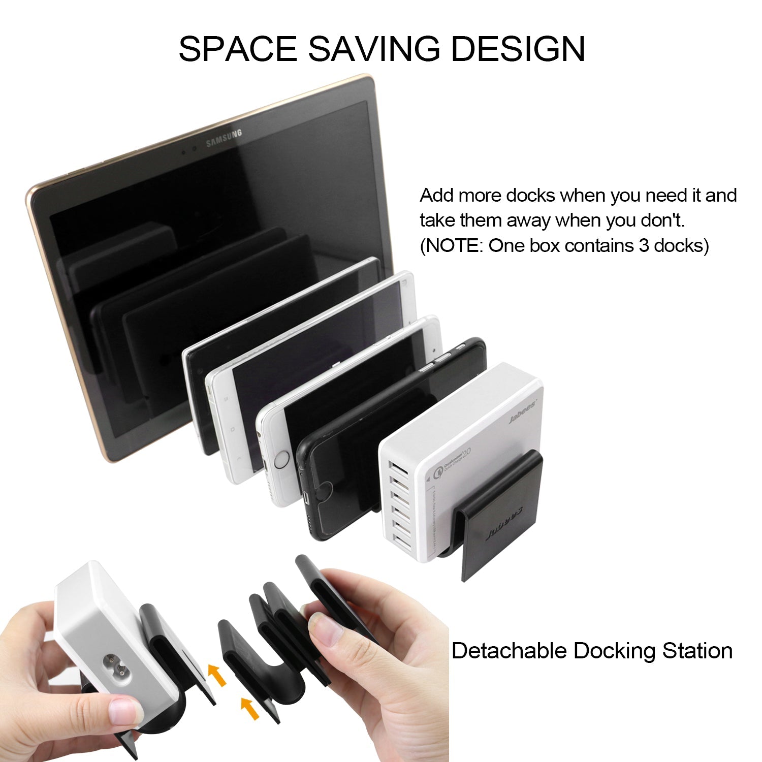 Q7 6-Port Desktop USB Charging Station