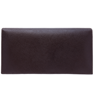 Saffiano Long Envelope Wallet Brown