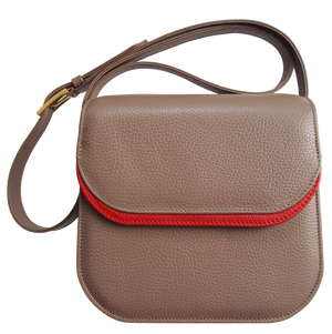 Midi Shoulder Bag Taupe-Red