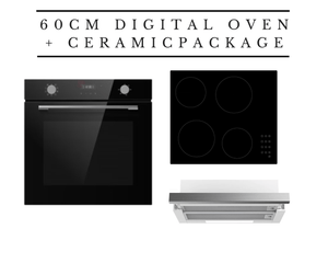 60cm Kitchen Appliance Package with Digital Oven & Ceramic Cooktop