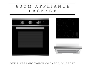 Midea - 60cm Kitchen Appliance Package - Ceramic