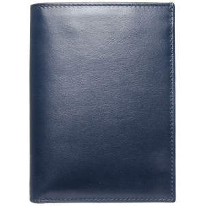 8 Credit Card Pocket Buffed Leather Billfold Blue