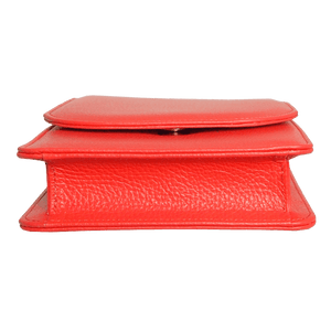 Pebbled Calf Leather Mini Bag Coral