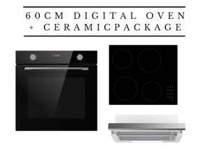 60cm Kitchen Appliance Package with Digital Oven & Ceramic Cooktop