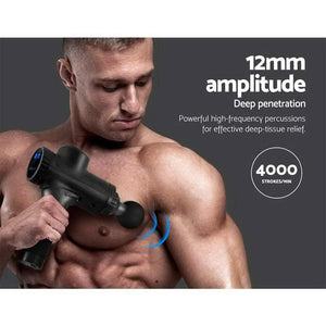 Massage Gun Electric Massager Vibration 6 Heads Muscle Therapy