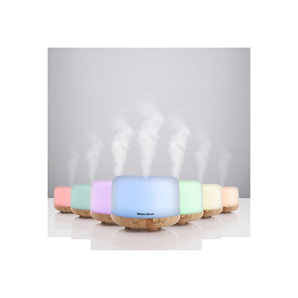 500Ml Mood Light Diffuser Ultrasonic Humidifier With 3 Pack Oils