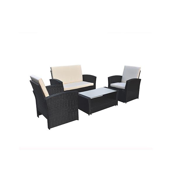 Outdoor 4 Piece Sofa Lounge Set Wicker Rattan Garden