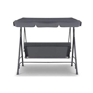 Outdoor Swing Bench Canopy 3 Seater Garden Hammock Grey