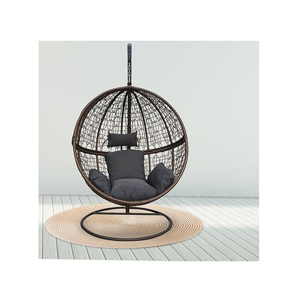 Rocking Egg Chair Outdoor Wicker Rattan Patio Garden Circular