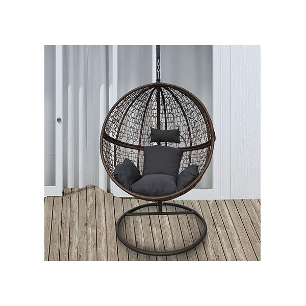 Rocking Egg Chair Outdoor Wicker Rattan Patio Garden Circular