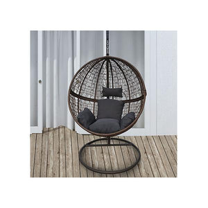 Rocking Egg Chair Outdoor Wicker Rattan Patio Garden Circular