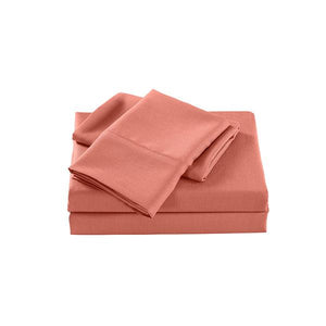 Royal Comfort 2000 Tc Bamboo Cooling Sheet Set Ultra Soft Peach