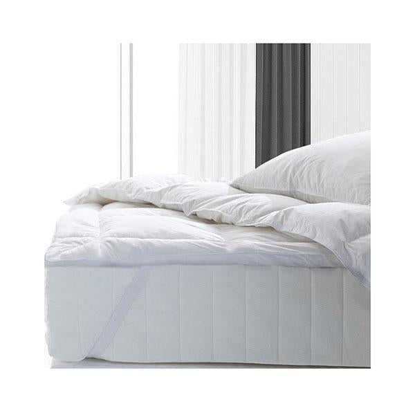 Goose Feather Fitted Mattress Cover - White