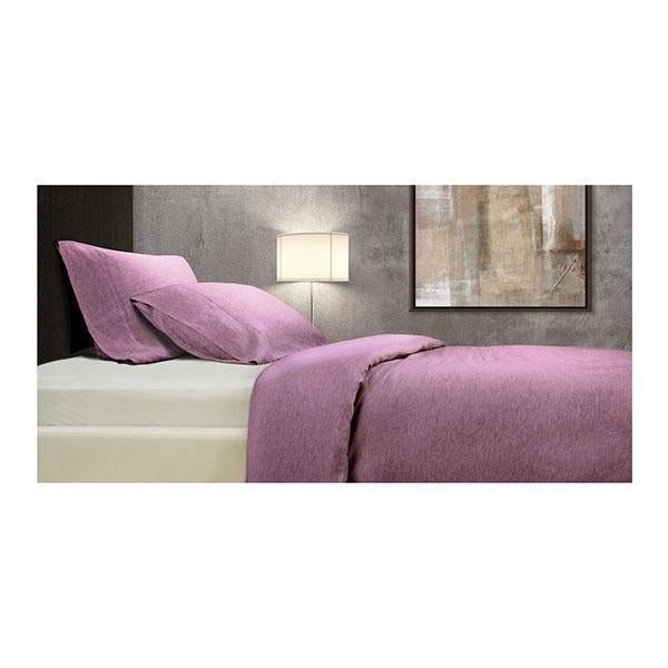 Royal Comfort French Lux Linen Quilt Cover Set Queen Mauve