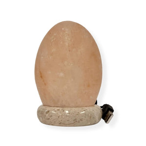 USB Himalayan Pink Rock Salt Lamp - Carved Shape Crystal LED Light