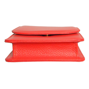 Pebbled Calf Leather Mini Bag Coral