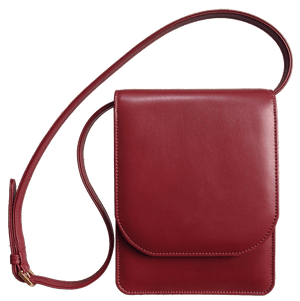 Buffed Leather Mini Vertical Shoulder Bag