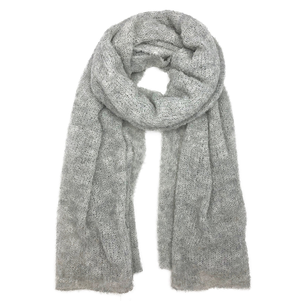 Gray Ultra Plush Alpaca Scarf