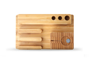 Bamboo Docking Station With 4 USB Port