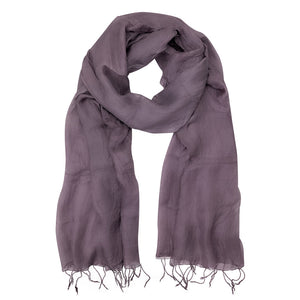 Plum Khmer Silk Scarf