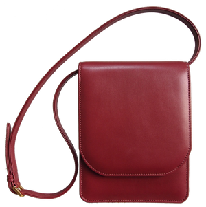 Buffed Leather Mini Vertical Shoulder Bag