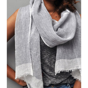 Gauze Linen Two Tone Scarf