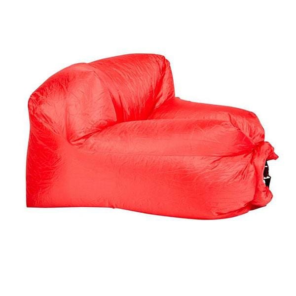 Inflatable Air Lounger for Beach, Camping, and Festivals - Red