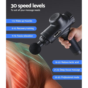 Massage Gun Electric Massager Vibration 6 Heads Muscle Therapy