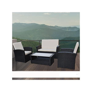 Outdoor 4 Piece Sofa Lounge Set Wicker Rattan Garden