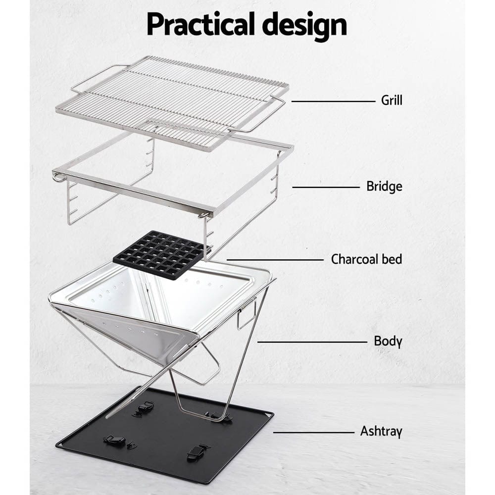 Portable Fire Pit BBQ