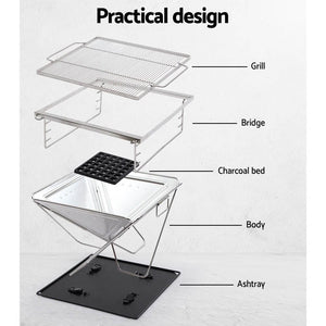 Portable Fire Pit BBQ