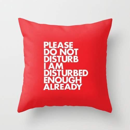 Please Do Not Disturb I Am Disturbed Enough Already Cushion