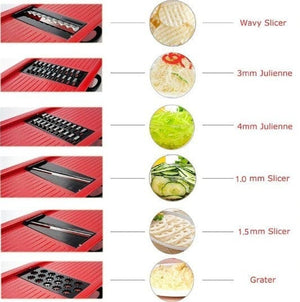 Top Quality Stainless Steel Vegetable Cutter - 6 Blades