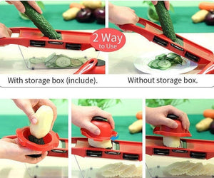 Top Quality Stainless Steel Vegetable Cutter - 6 Blades