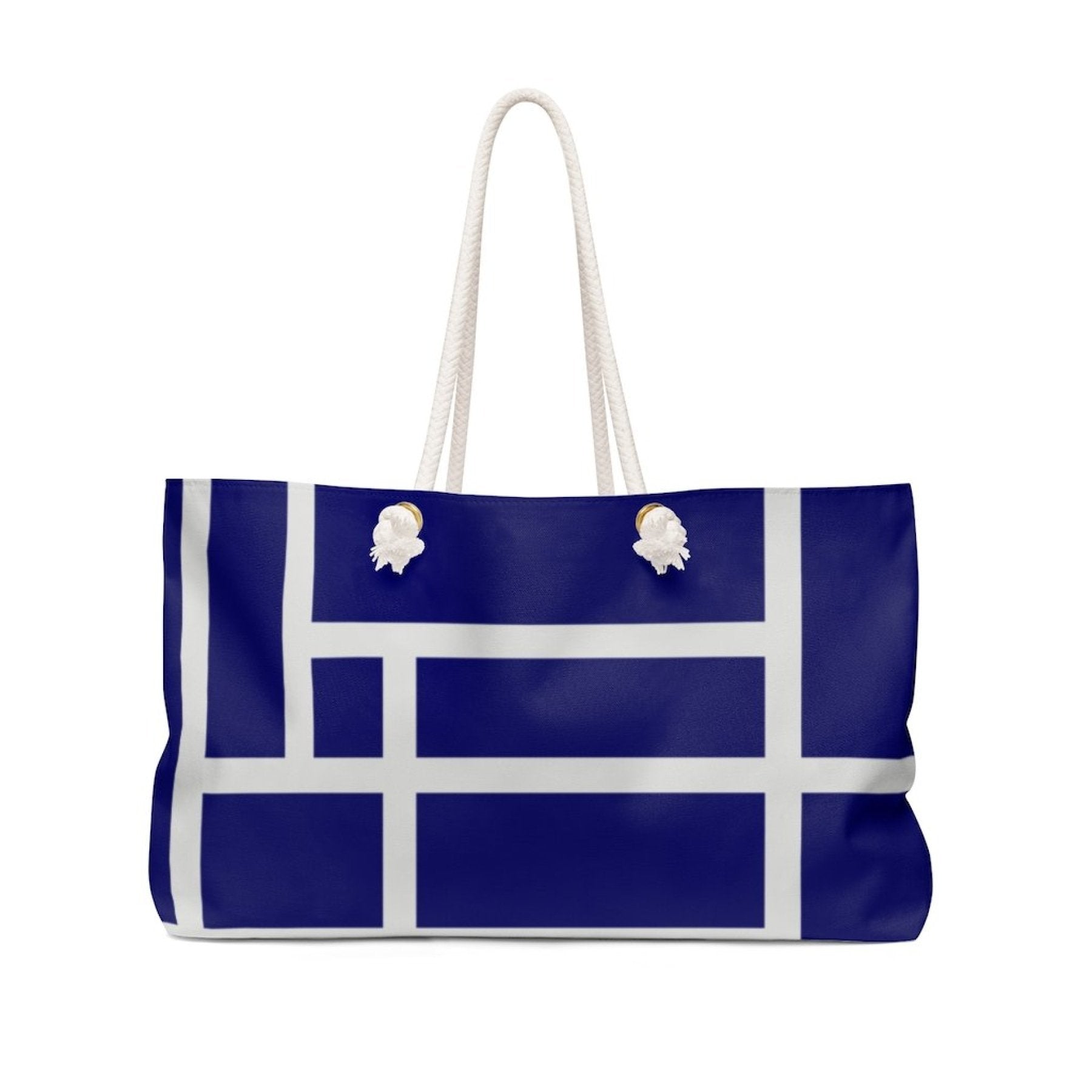 Weekender Tote Bag, Blue Colorblock