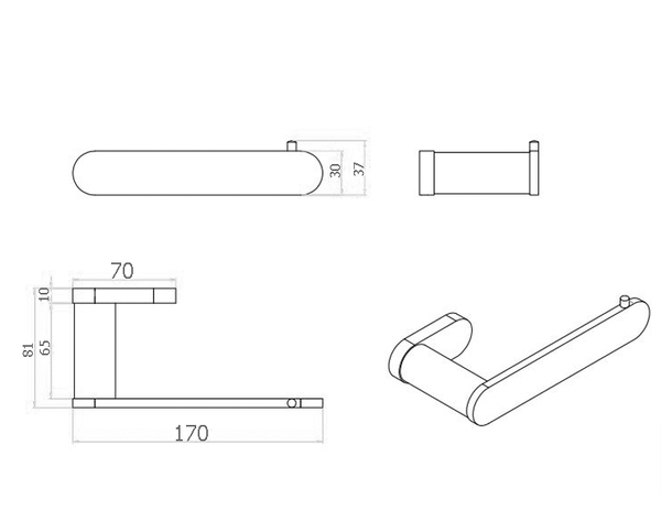 Bad und Kuche Toilet Paper Holder - Brush Nickel - BK2306-BN | Fiori ...